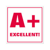 Tampon Auto-encreur Timbre de classement de l'enseignant : A+, EXCELLE (Design)
