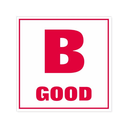 Tampon Auto-encreur Timbre de classement de l'enseignant : B, BON (Design)