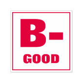 Tampon Auto-encreur Timbre de classement de l'enseignant : B-, BON (Design)