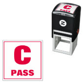 Tampon Auto-encreur Timbre de classement de l'enseignant : C, PASS (En situation)