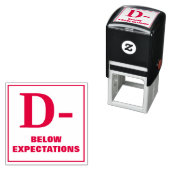 Tampon Auto-encreur Timbre de classement de l'enseignant : D-, CI-DESS (En situation)