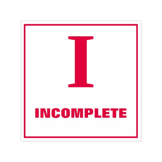Tampon Auto-encreur Timbre de classement de l'enseignant : I - INCOMPL (Design)