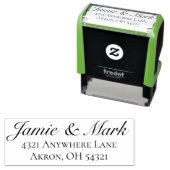 Tampon Auto-encreur Timbre de Couple Chic (En situation)