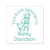 Tampon Auto-encreur Timbre de la bibliothèque pour enfants mignon et n (Design)