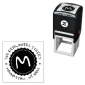 Tampon Auto-encreur Timbre de l'adresse monographique (En situation)