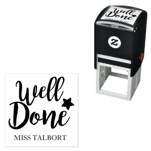 Tampon Auto-encreur Timbre de l'enseignant bien fait (En situation)