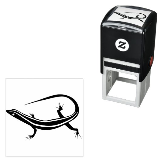 Tampon Auto-encreur timbre de lézard auto-encastré (En situation)