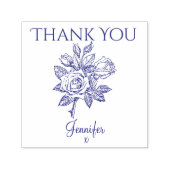 Tampon Auto-encreur Timbre de Merci Rose vintage (Design)