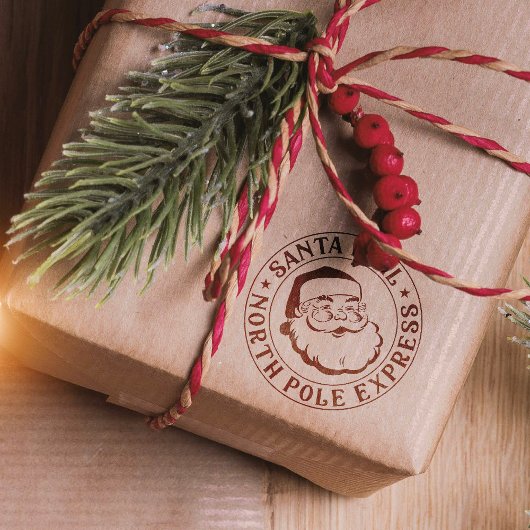 Tampon Auto-encreur Timbre de Noël Livraison spéciale Timbre du Père N