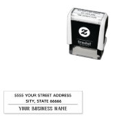 Tampon Auto-encreur Timbre de nom d'adresse professionnelle personnali (En situation)