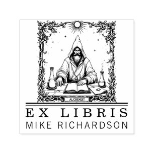 Tampon Auto-encreur Timbre de plaque médiévale alchimiste