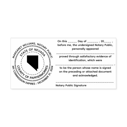 Tampon Auto-encreur Timbre de reconnaissance publique du notaire du Ne (Design)