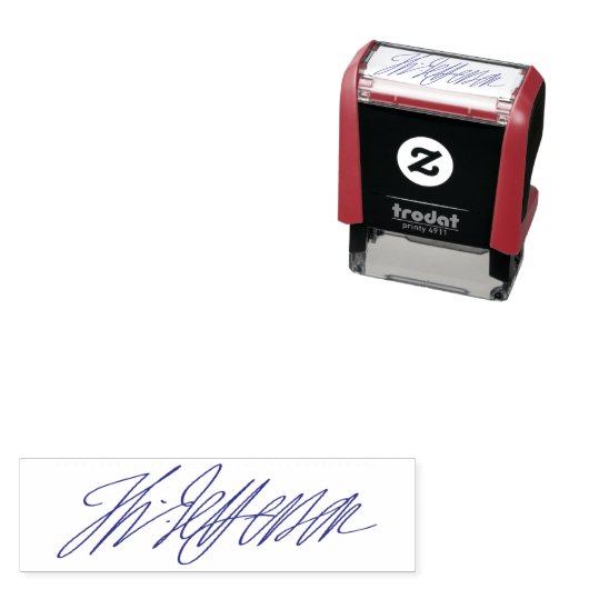 Tampon Auto-encreur Timbre de signature auto-encastrée personnalisée (En situation)