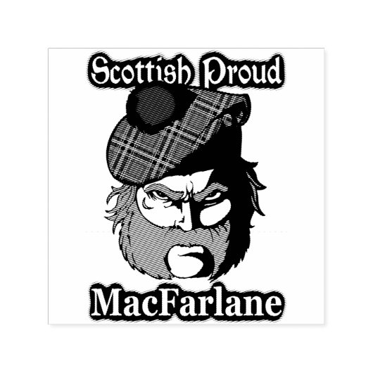 Tampon Auto-encreur Timbre d'encre de clan MacFarlane Scottish Highlan (Design)