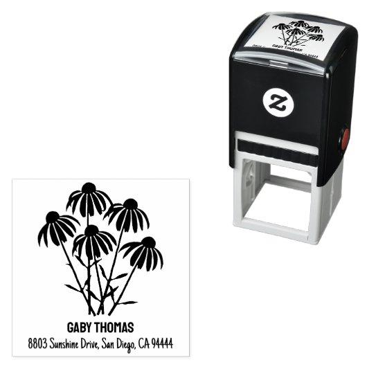 Tampon Auto-encreur Timbre d'encre de Cornouailles violette (En situation)