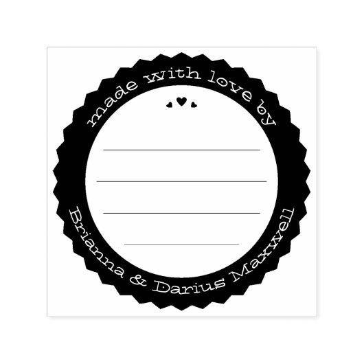 Tampon Auto-encreur Timbre d'encre Étiquette cadeau alimentaire avec t (Design)