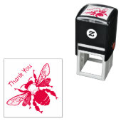 Tampon Auto-encreur Timbre d'encre réutilisable en Merci d'abeille (En situation)