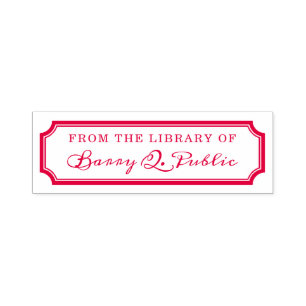 Tampon Auto-encreur Timbre d'ex-libris de bibliothèque de frontière
