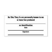 Tampon Auto-encreur Timbre d'identification avec date et signature (Design)