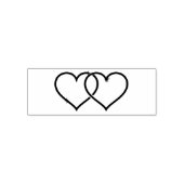 Tampon Auto-encreur Timbre double coeur (Design)