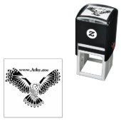 Tampon Auto-encreur Timbre en caoutchouc Athy Ireland Owl (En situation)