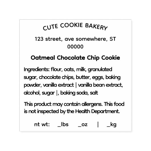 Tampon Auto-encreur Timbre en caoutchouc auto-alimenté simple (Design)