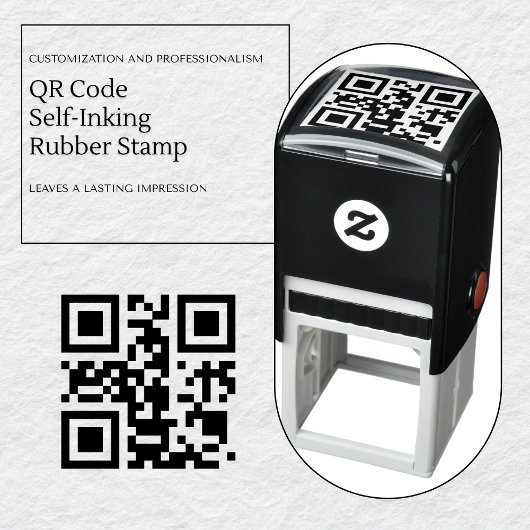 Tampon Auto-encreur Timbre en caoutchouc auto-encastré du code QR