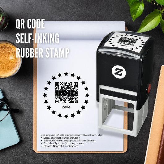Tampon Auto-encreur Timbre en caoutchouc auto-encastré du code QR