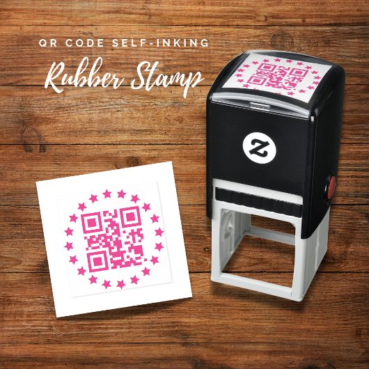 Tampon Auto-encreur Timbre en caoutchouc auto-encastré du code QR