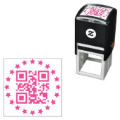 Tampon Auto-encreur Timbre en caoutchouc auto-encastré du code QR (En situation)