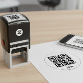 Tampon Auto-encreur Timbre en caoutchouc auto-encastré du code QR Inst