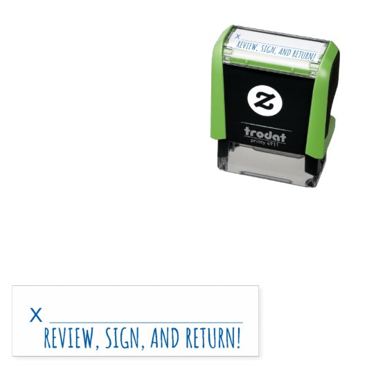 Tampon Auto-encreur Timbre en caoutchouc auto-encre signature (En situation)