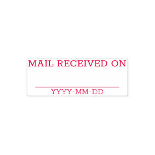 Tampon Auto-encreur Timbre en caoutchouc "COURRIEL REÇU SUR"