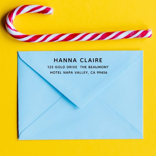 Tampon Auto-encreur Timbre en caoutchouc d'adresse de retour minimalis