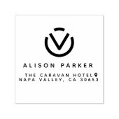 Tampon Auto-encreur Timbre en caoutchouc d'adresse de retour minimalis (Design)