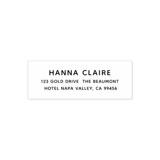 Tampon Auto-encreur Timbre en caoutchouc d'adresse de retour minimalis (Design)