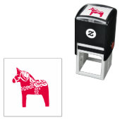 Tampon Auto-encreur Timbre en caoutchouc Dala Horse auto-encre (En situation)