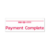 Tampon Auto-encreur Timbre en caoutchouc de base "Paiement achevé" (Design)