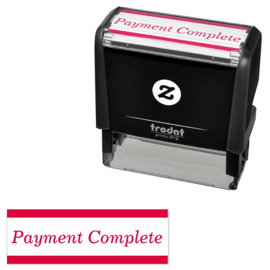 Tampon Auto-encreur Timbre en caoutchouc de base "Paiement achevé" (En situation)