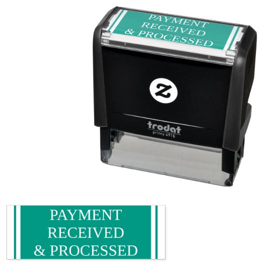 Tampon Auto-encreur Timbre en caoutchouc de base "PAIEMENT REÇU ET TRA (En situation)