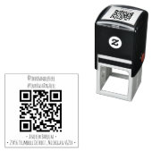 Tampon Auto-encreur Timbre en caoutchouc de code QR personnalisé (En situation)