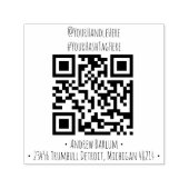 Tampon Auto-encreur Timbre en caoutchouc de code QR personnalisé (Design)