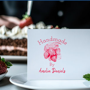 Tampon Auto-encreur Timbre en caoutchouc de fraise d'été Luscieux