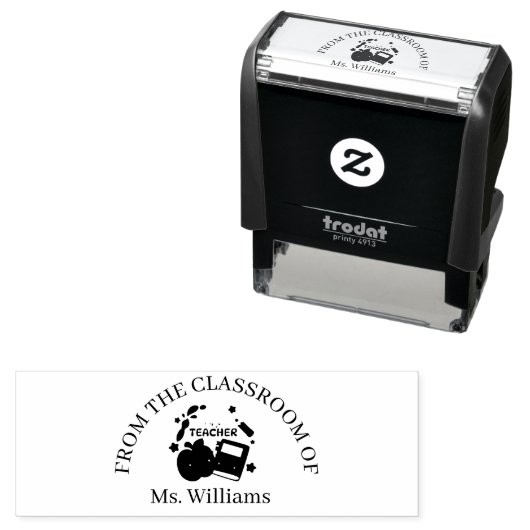 Tampon Auto-encreur Timbre en caoutchouc de l'enseignant (En situation)