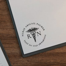 Timbre en caoutchouc de l'infirmière personnalisée