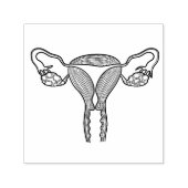 Tampon Auto-encreur Timbre en caoutchouc de naissance Uterus (Design)