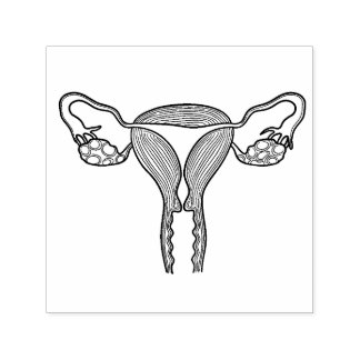 Tampon Auto-encreur Timbre en caoutchouc de naissance Uterus