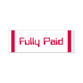 Tampon Auto-encreur Timbre en caoutchouc "entièrement payé" (Design)