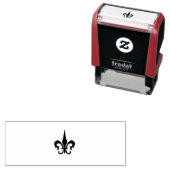 Tampon Auto-encreur Timbre En Caoutchouc Fleur-De-Lis (En situation)