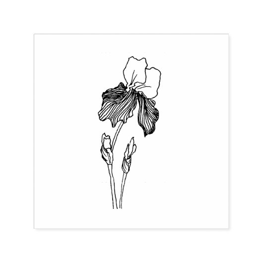 Tampon Auto-encreur Timbre en caoutchouc Iris (Design)